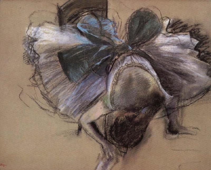 Edgar Degas dancer wearing shoes oil painting image